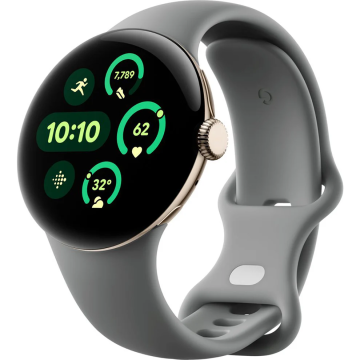 Google Pixel Watch 3 | 45mm Smartwatch |Matte Hazel Aluminum Case|Hazel Active Band